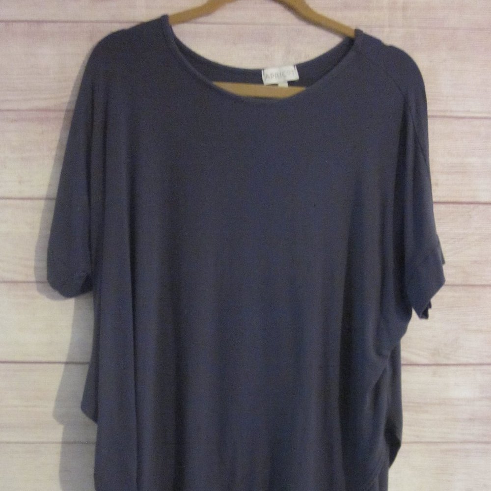 APRICOT Women's Size Medium 8 US/ 12 UK Shirt High Low Short Sleeved Purple Ar